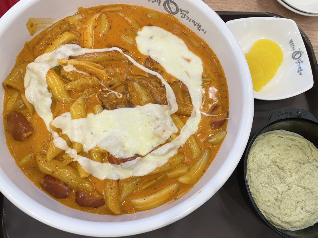 実際に注文したロゼトッポッキ ケランチム